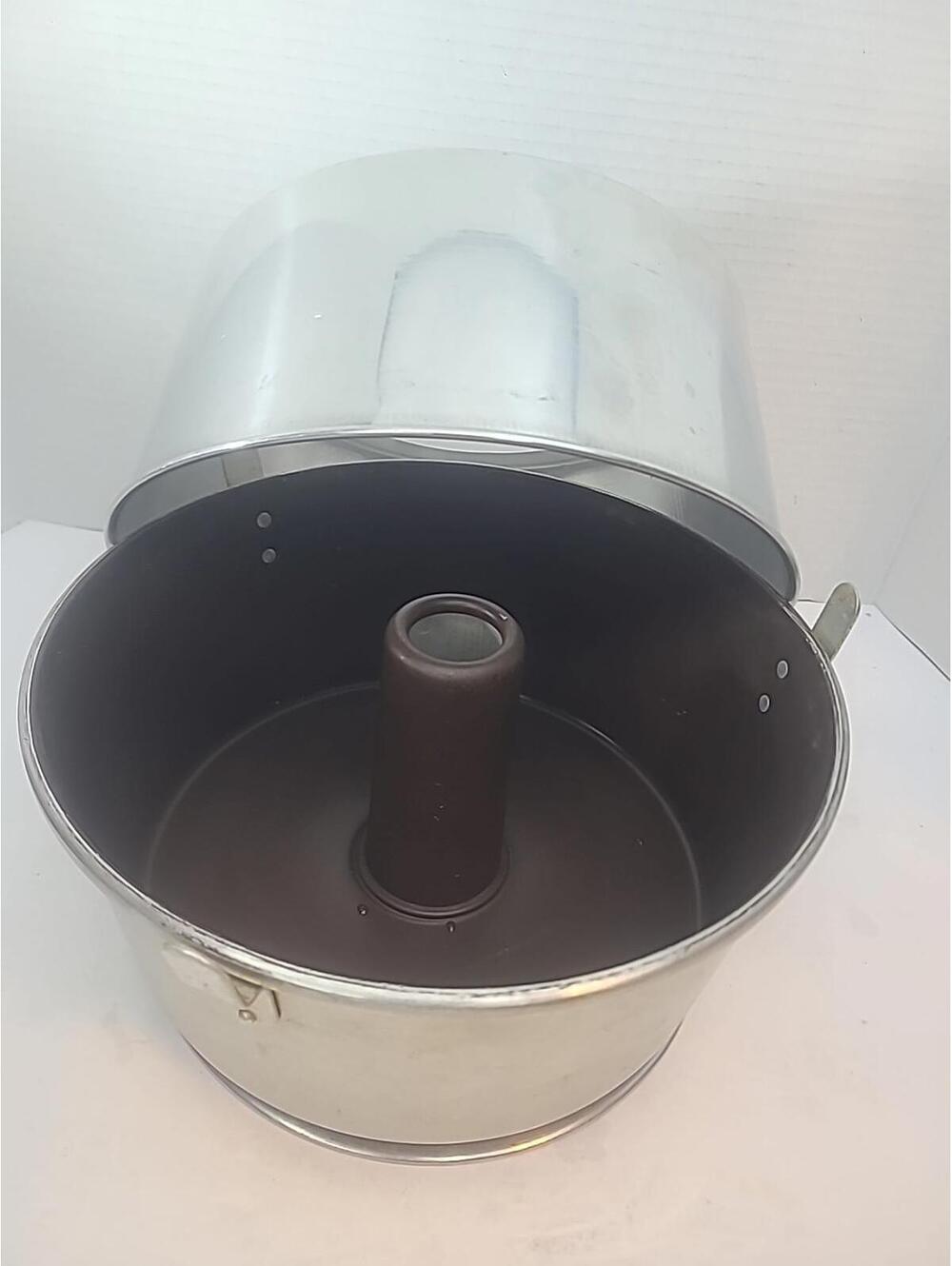 Vintage Wear-ever Round Angel Food Cake Pan 3 Pc Aluminum Tube Bakeware B-38184